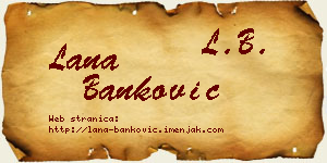 Lana Banković vizit kartica
